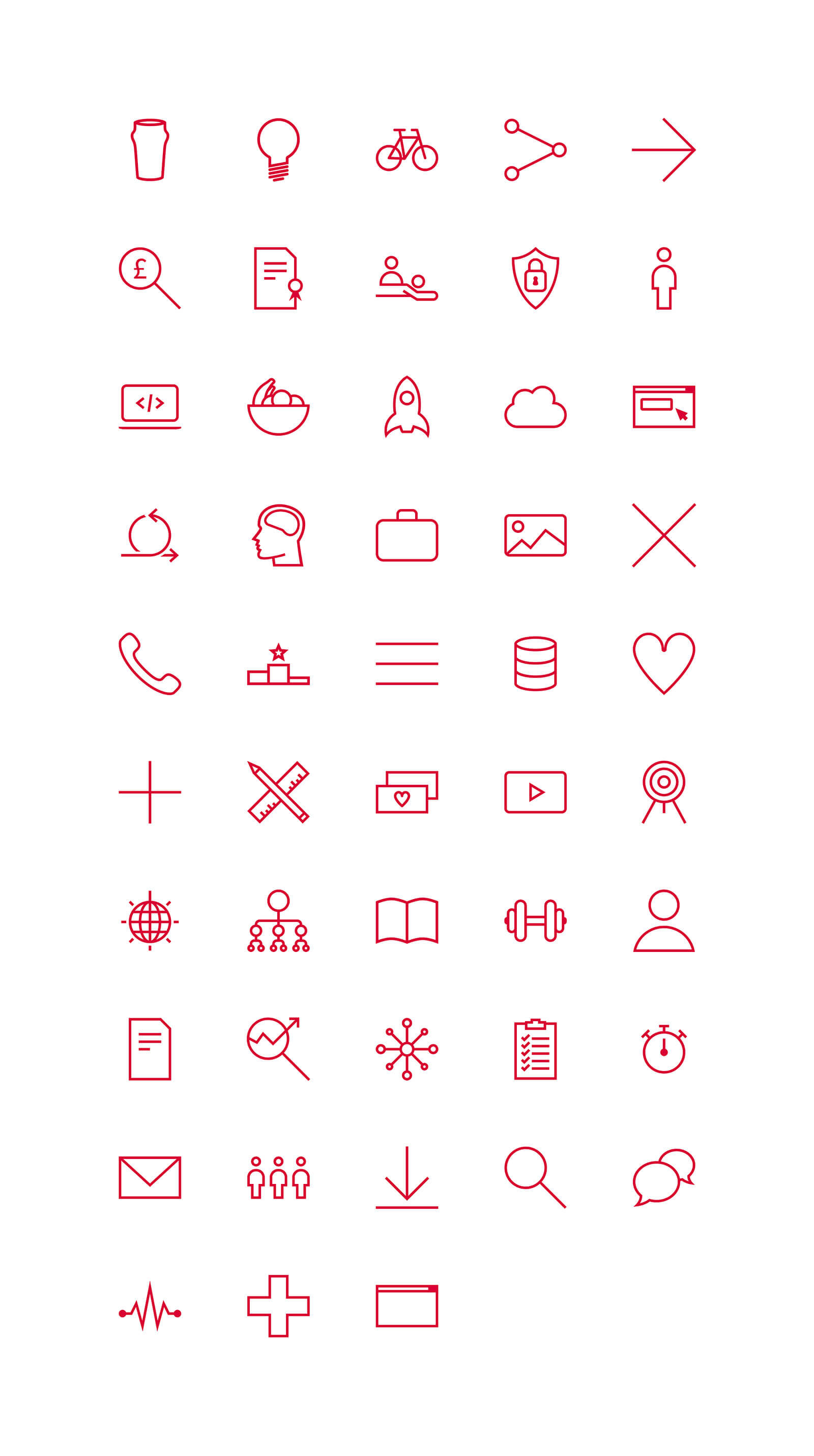 Full agency icon set grid